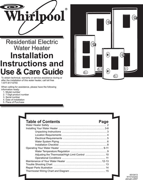 Whirlpool 121802 Manual pdf